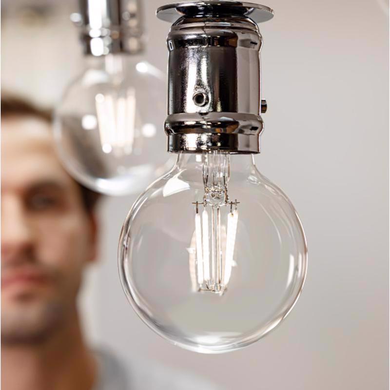 Feit White G25 E26 (Medium) Filament LED Bulb Daylight 40 Watt Equivalence 3 pk
