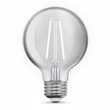 Feit White G25 E26 (Medium) Filament LED Bulb Soft White 60 Watt Equivalence 3 pk