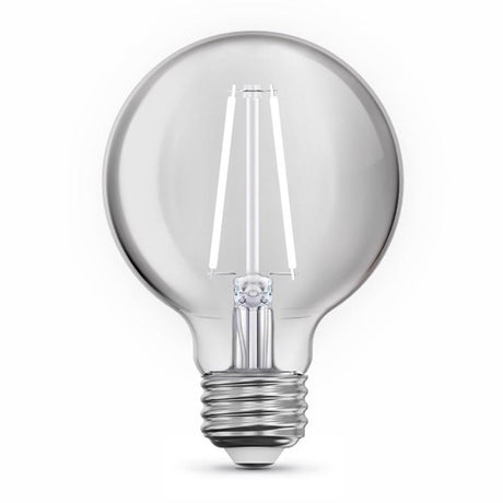 Feit White G25 E26 (Medium) Filament LED Bulb Soft White 60 Watt Equivalence 3 pk