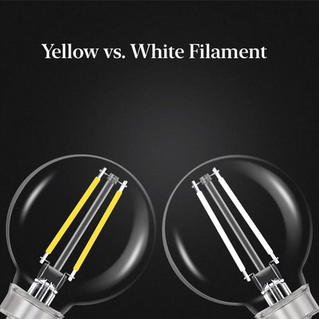 Feit White G25 E26 (Medium) Filament LED Bulb Soft White 60 Watt Equivalence 3 pk
