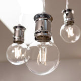 Feit White G25 E26 (Medium) Filament LED Bulb Daylight 60 Watt Equivalence 3 pk