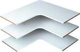 Easy Track RS3003 Series Corner Shelf, White, 14 in L, 29-7/8 in W