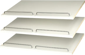 Easy Track RS1600 Series Shoe Shelf with Rail, White, 3-Shelf, 24 in W