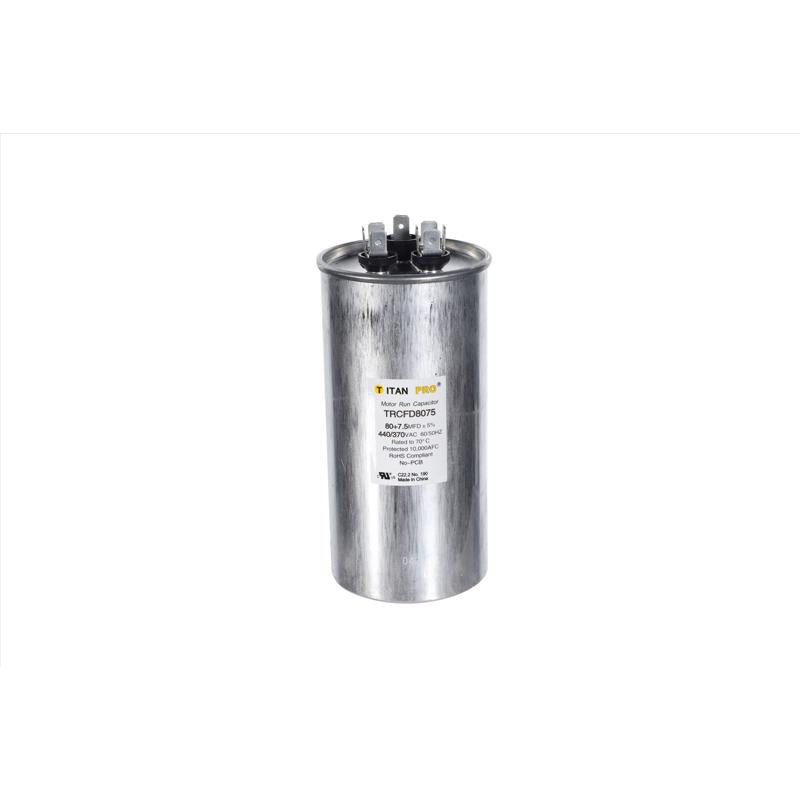 Titan Pro 80+7.5 MFD 440 V Round Run Capacitor