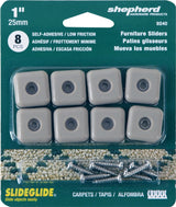 Shepherd Hardware 9240 Furniture Pad, Square, 1 in Dimensions, 75 lb, Polyethylene, Tan, 8/PK