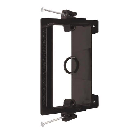 Vanco New Work Rectangle PVC 1 gang Low Voltage Mounting Bracket Black