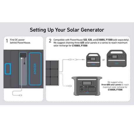 Anker SOLIX 100 W Solar Portable Solar Panel, Pack of 2