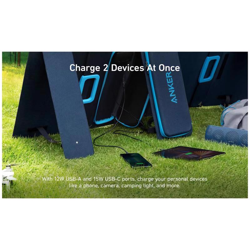 Anker SOLIX 100 W Solar Portable Solar Panel, Pack of 2