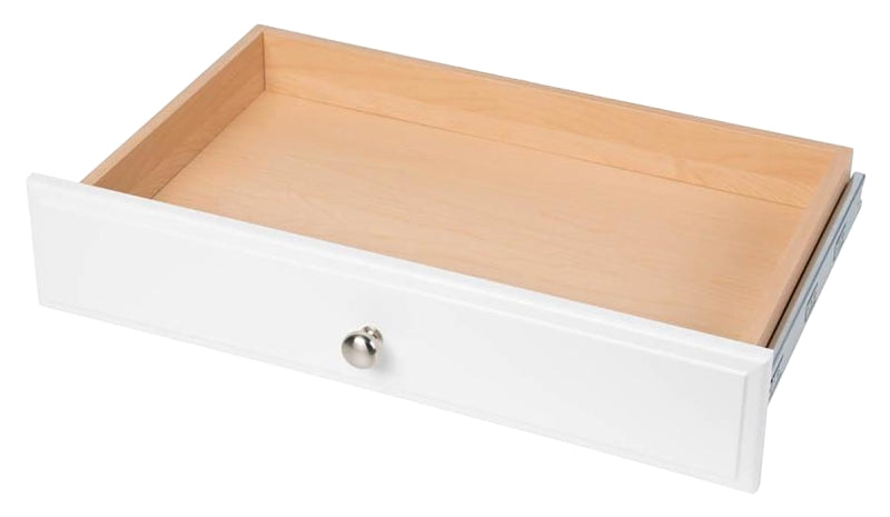 Easy Track RD04 Drawer, 24 in W, 4 in H, 14 in D, Wood, White