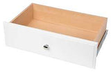 Easy Track RD08 Series Drawer, 24 in W, 8 in H, 14 in D, Wood, White
