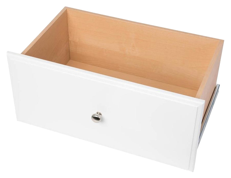 Easy Track RD12 Drawer, 24 in W, 12 in H, 14 in D, Wood, White