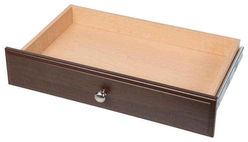 Easy Track RD04-T Drawer, 24 in W, 4 in H, 14 in D, Wood, Truffle