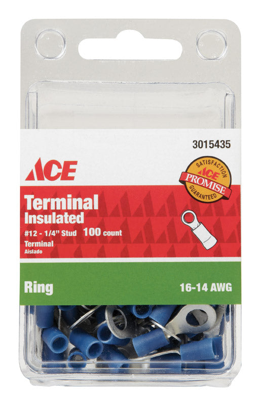 Ace Ring Terminal Blue 100 pk