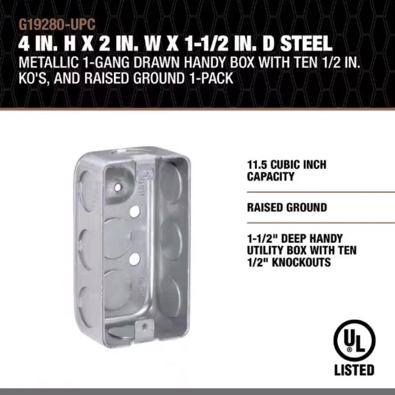 Southwire Old Work Rectangle Steel 1 gang Box Mount