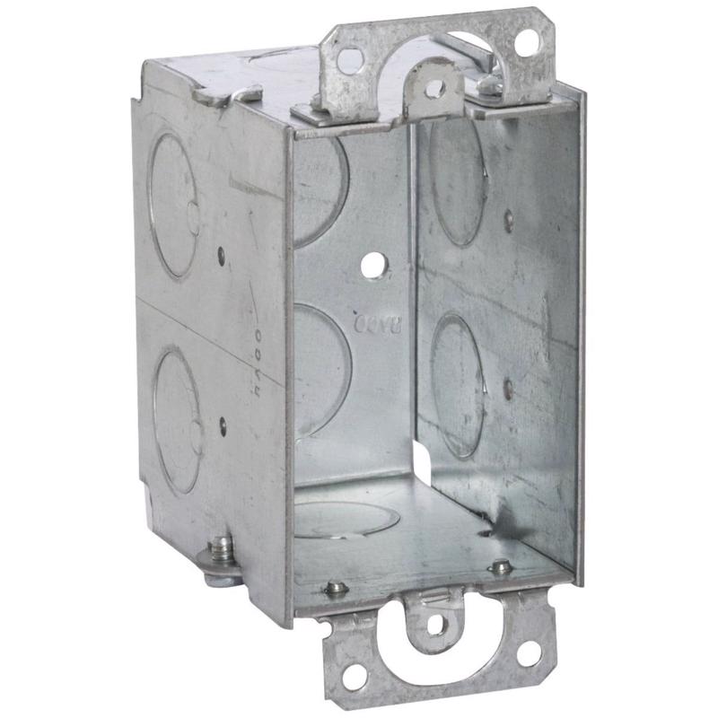 Southwire New and Old Work Rectangle Steel 1 gang Switch Box