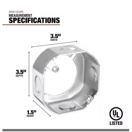 Southwire New Work Octagon Steel Extension Ring