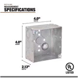 Southwire Old Work 30.3 cu in Square Galvanized Steel Electrical Box Silver