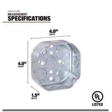 Southwire Old Work 11.5 cu in Octagon Galvanized Steel Box Mount Silver
