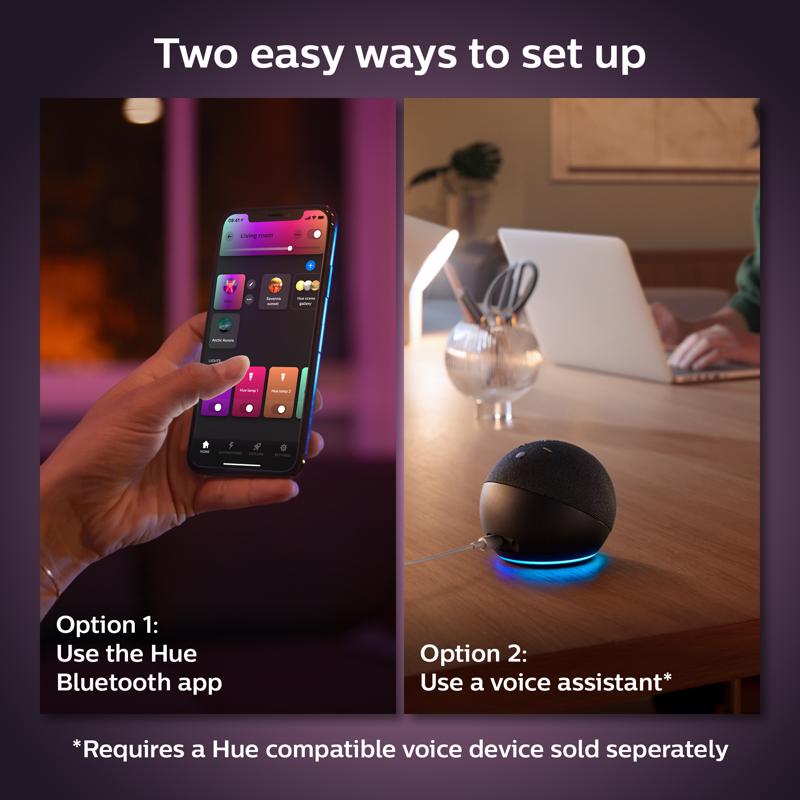 Philips HUE BR30 E26 (Medium) Smart-Enabled LED Bulb White 85 Watt Equivalence 1 pk