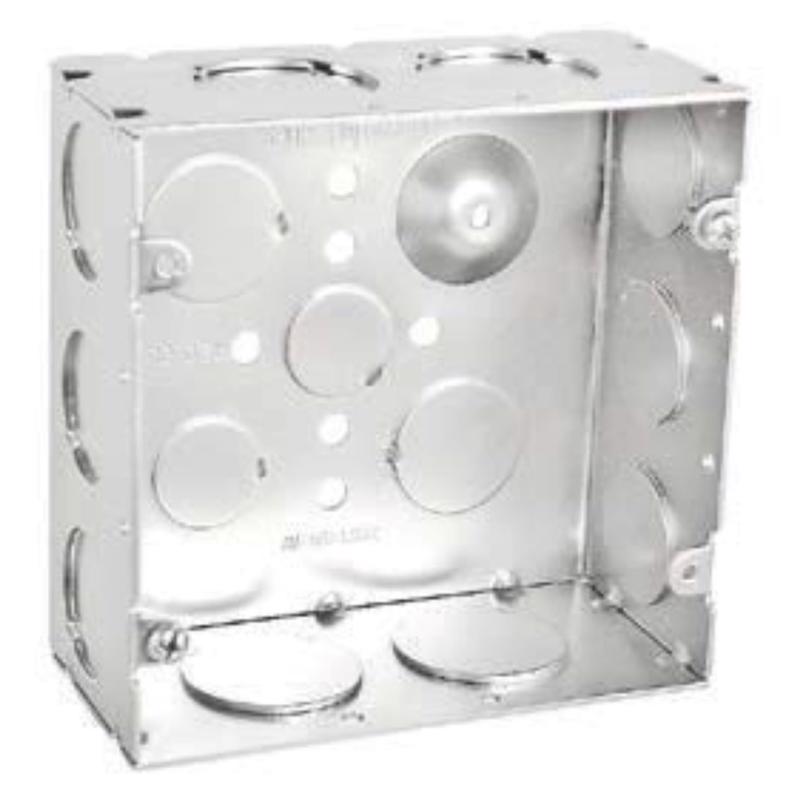 Southwire New Work 42 cu in Square Galvanized Steel Electrical Box Silver