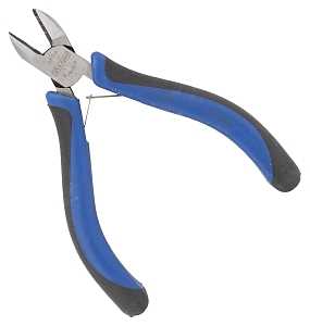 Vulcan JL-NP039 Cutting Pliers, 4-1/2 in OAL, 0.8 mm Cutting Capacity, 1/2 in Jaw Opening, Black/Blue Handle