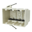 Allied Moulded New Work 56.5 cu in Rectangle Fiberglass 3 gang Electrical Box Off White