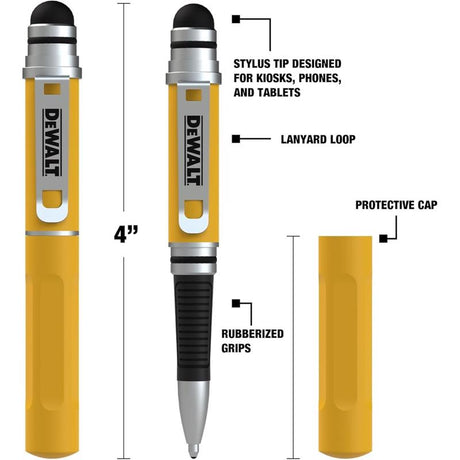 DeWalt Black/Yellow Stylus Mobile Pen For All Smartphones