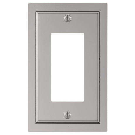 Amerelle Traditional Satin Nickel Silver Zinc Wall Plate 1 pk