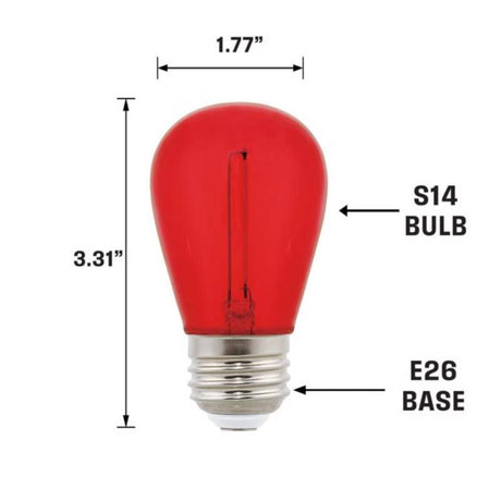 Westinghouse Edison Style S14 E26 (Medium) LED Bulb Red 40 Watt Equivalence 1 pk