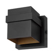 Globe Electric 1-Light Matte Black Petite Structure Wall Sconce