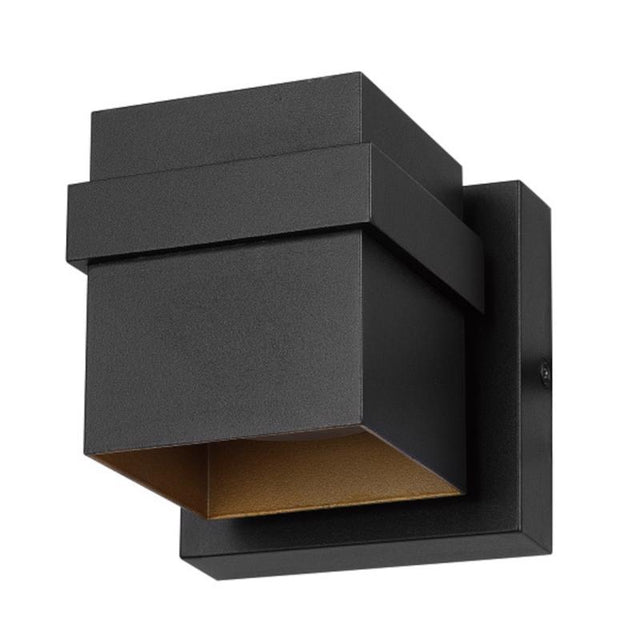 Globe Electric 1-Light Matte Black Petite Structure Wall Sconce