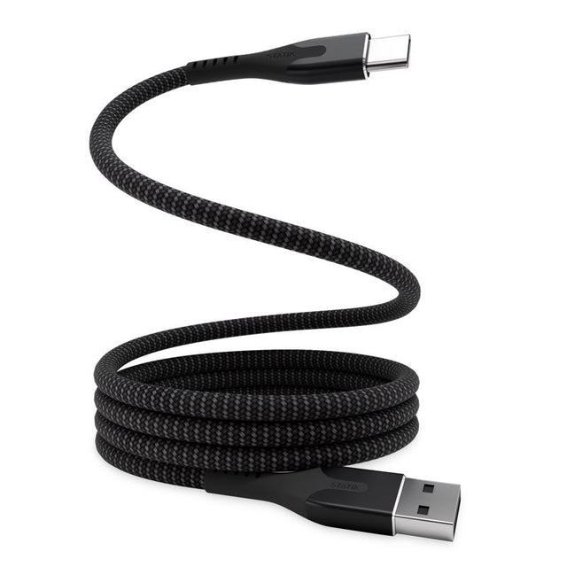 Statik Magstack USB-A to USB-C Cable 3.3 ft. Black, Pack of 6