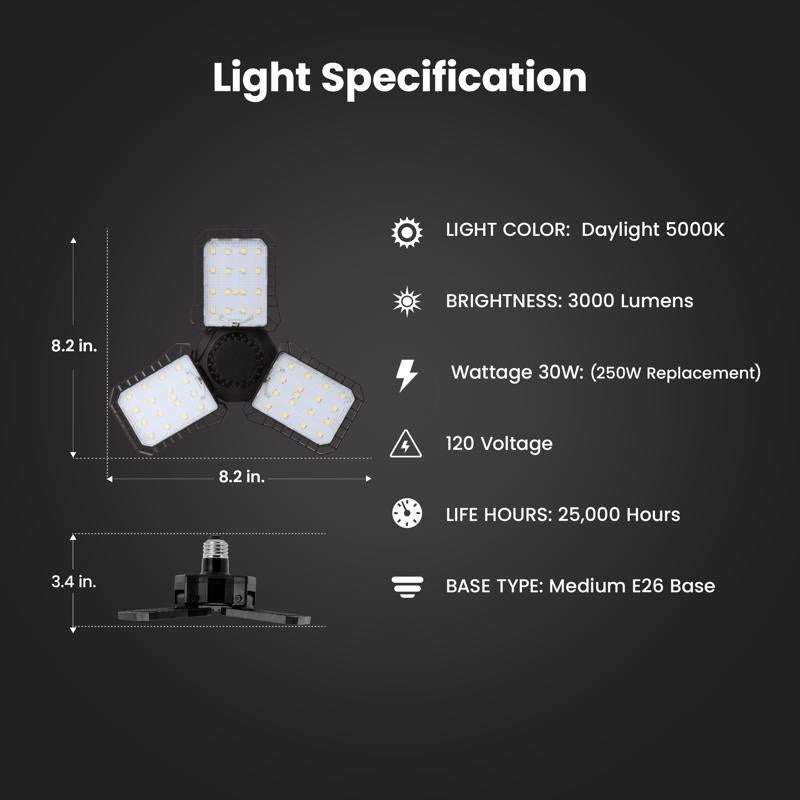 Feit ED28 E26 (Medium) LED Garage Bulb Daylight 250 Watt Equivalence 1 pk, Pack of 15