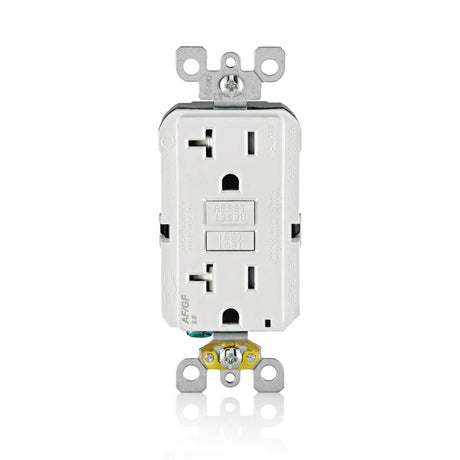 Leviton 20 amps 125 V Tamper Resistant White AFCI/GFCI Dual Function Outlet 5-20R 1 pk