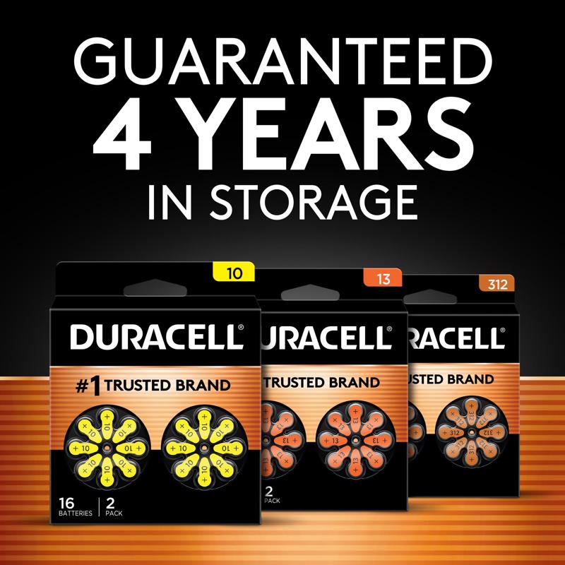 Duracell Zinc Air 312 1.5 V Hearing Aid Battery 8 pk