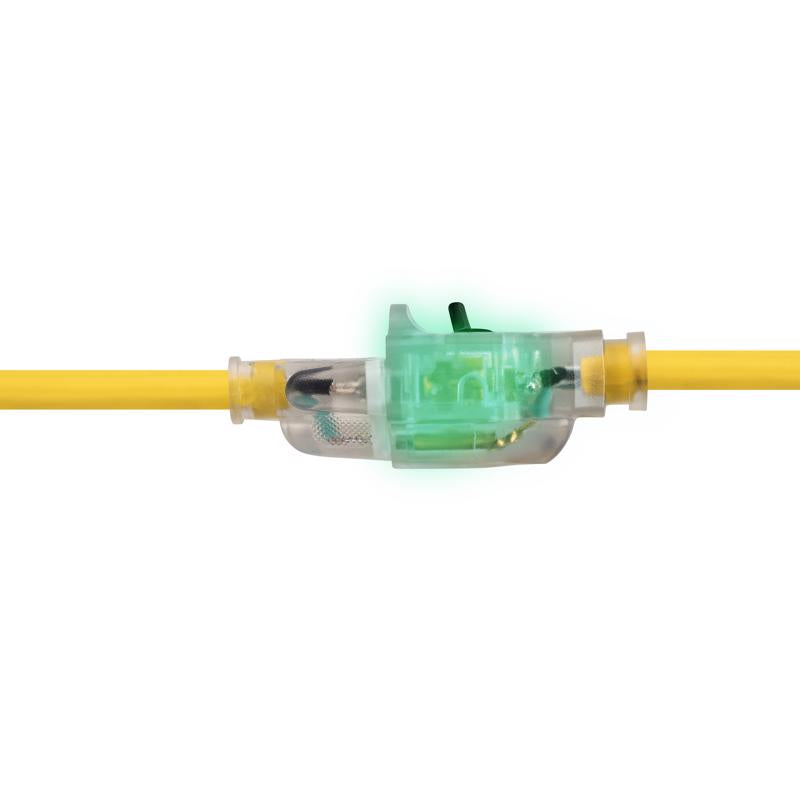 Monster Just Power It Up Outdoor 50 ft. L Yellow Extension Cord 12/3 SJTW