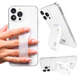LoveHandle Clear Crystal Clear Glitter Phone Grip with Kickstand For All Mobile Devices