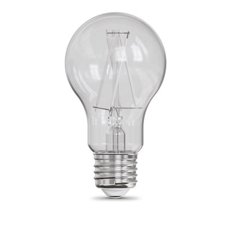 Feit A19 E26 (Medium) Filament LED Bulb Adjustable White 60 Watt Equivalence 2 pk