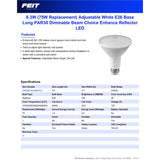 Feit PAR30 E26 (Medium) LED Bulb Adjustable White 75 Watt Equivalence 1 pk
