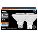 Feit PAR30SN E26 (Medium) Smart-Enabled LED Bulb Adjustable White 75 Watt Equivalence 2 pk