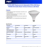 Feit PAR38 E26 (Medium) LED Bulb Adjustable White 90 Watt Equivalence 1 pk