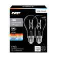 Feit A21 E26 (Medium) Filament LED Bulb Adjustable White 100 Watt Equivalence 2 pk