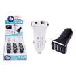 Diamond Visions Black/White Cube Design 2 Port USB Car Charger For All Smartphones, Pack of 18