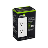 Leviton Decora Smart 15 amps 120 V Duplex White Tamper Resistant Outlet 5-15R 1 pk, Pack of 2