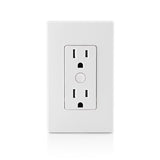Leviton Decora Smart 15 amps 120 V Duplex White Tamper Resistant Outlet 5-15R 1 pk, Pack of 2
