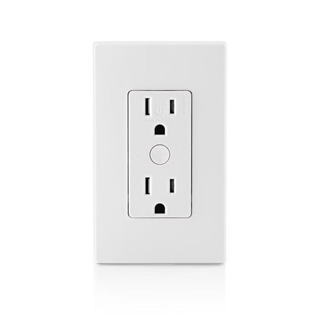 Leviton Decora Smart 15 amps 120 V Duplex White Tamper Resistant Outlet 5-15R 1 pk, Pack of 2
