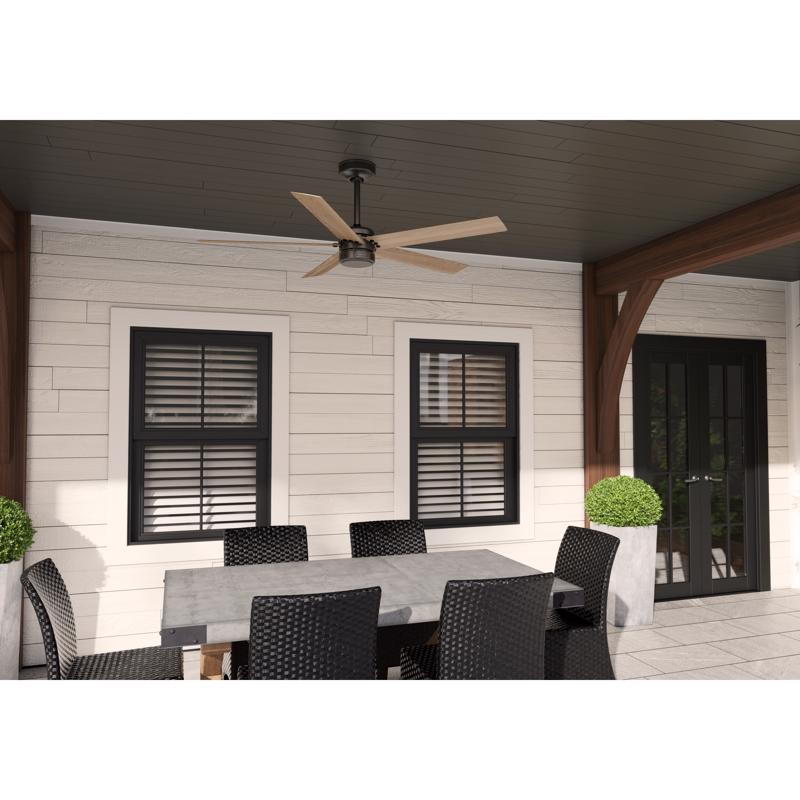 Hunter Burton 52 in. Bronze Indoor and Outdoor Ceiling Fan