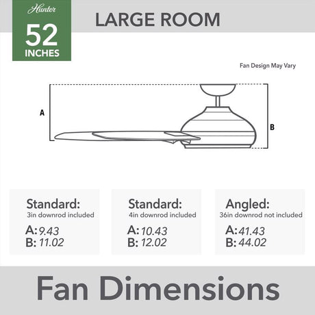 Hunter Burton 52 in. Bronze Indoor and Outdoor Ceiling Fan
