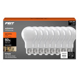 Feit A19 E26 (Medium) LED Bulb Soft White 60 Watt Equivalence 8 pk