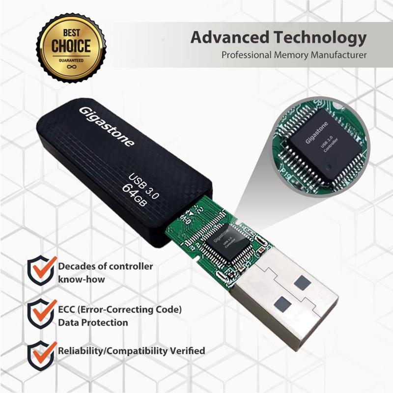 Gigastone Flash Drive 64 GB 1 pk